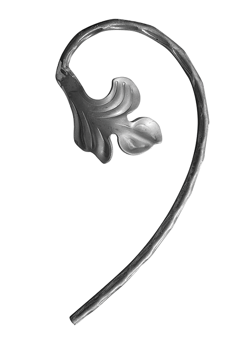 Завиток вальцований 210х120х12х6, правий, арт. 16/2