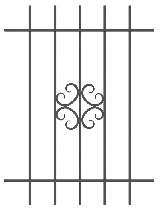 Грати віконні, 900х1200, арт. 303/2