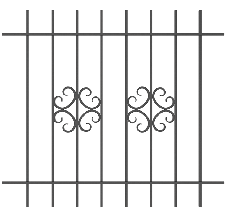 Грати віконні, 1350х1200, арт. 303/5