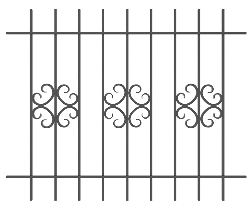 Грати віконні, 1500х1200, арт. 303/6