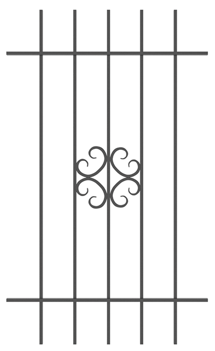 Грати віконні, 900х1500, арт. 304/2