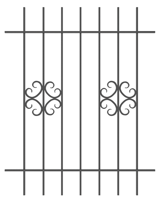 Грати віконні, 1200х1500, арт. 304/4