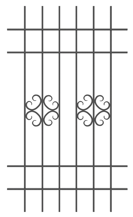 Грати віконні, 1050х1800, арт. 305/3