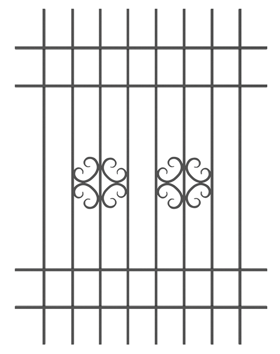 Грати віконні, 1350х1800, арт. 305/5